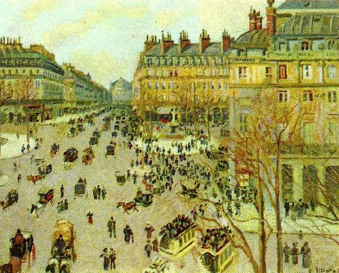 Camille Pissarro avenue de l, opera oil painting picture